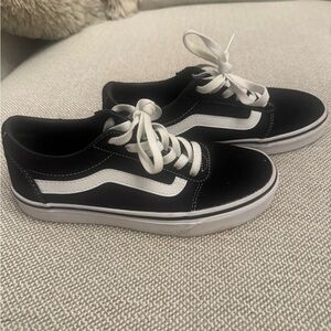 Vans Classic Black and White Lace-Up Shoes